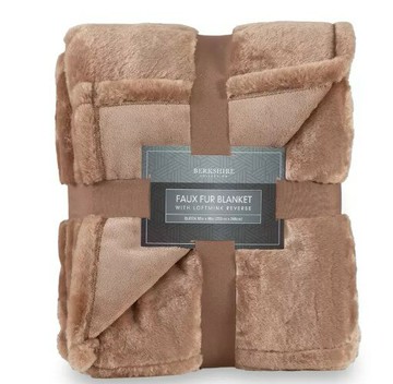 Berkshire Life 人造纖維舒適毯 淺棕