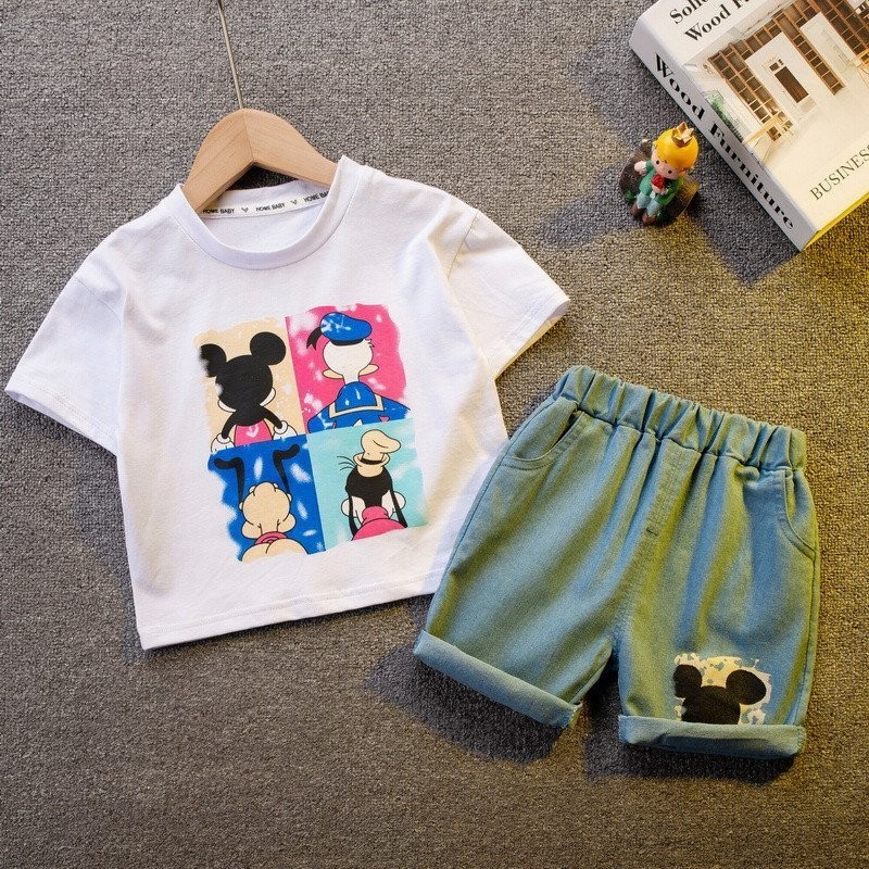 Disney ディズニー 子供服 半袖 Tシャツ 男の子 夏服 トップス ボーイズ 上着 キッズ ジュニア カットソー カジュアル パンツ 上下セット ミニー 通販 Lineポイント最大get Lineショッピング