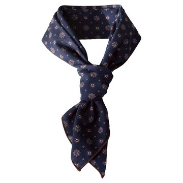 VARVISU 男士斯通歐姆方形領巾  深藍色  67 x 67 cm