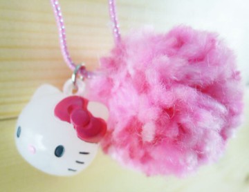 【震撼精品百貨】Hello Kitty 凱蒂貓 髮束 絨球【共1款】 震撼日式精品百貨