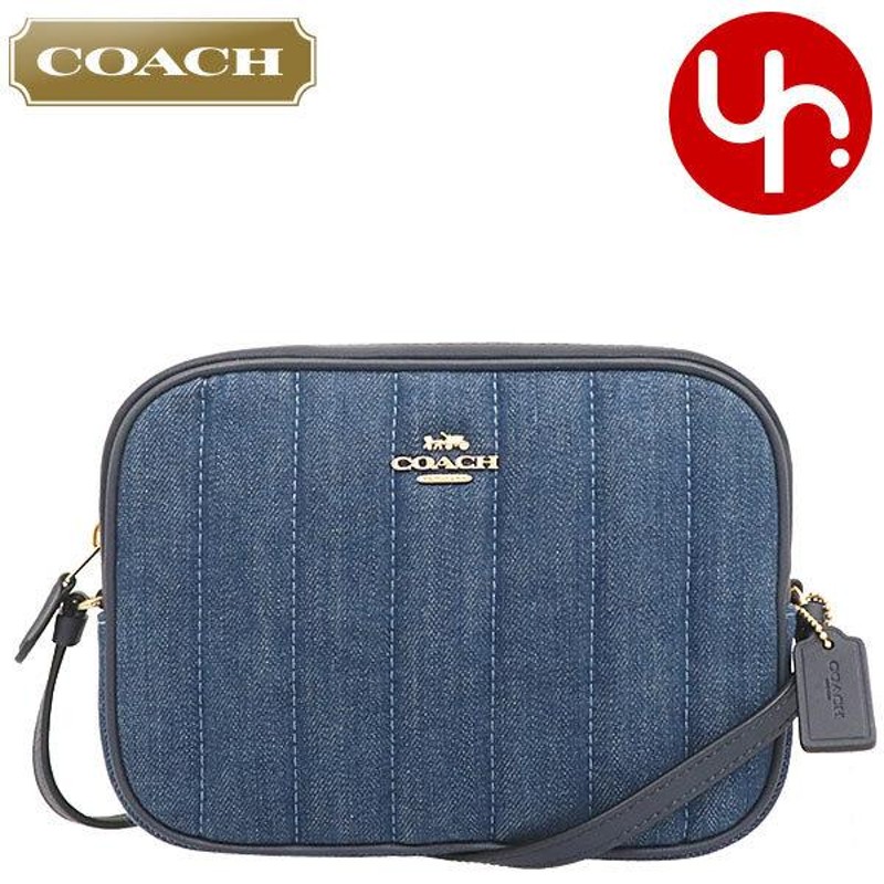 コーチ COACH ショルダーバッグ カメラバッグ キルティング デニム奥行き5cm