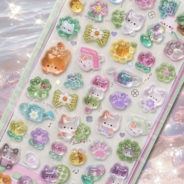 💕小紅書同款💕3D立體空心貼紙動物套裝划算早教益智貼紙兒童過家家玩具裝飾貼紙✨好物甄選