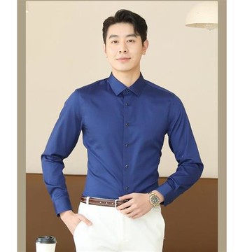 【米蘭精品】現貨+預購 男長袖襯衫高級商務襯衫白襯衫西裝外套男上衣-抗皺垂順好打理襯衫男裝74lb36