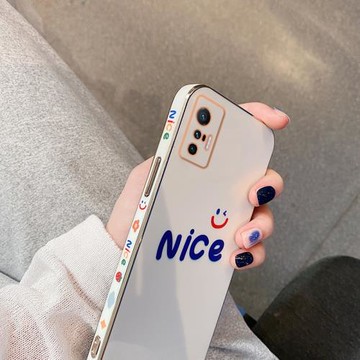 vivo笑臉女生硅膠保護套手機殼