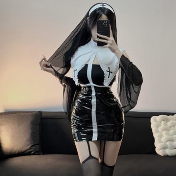 cosplay性感純欲夜場小惡魔修女制服御姐夜場女王裝緊身護士套裝