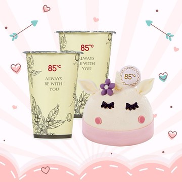 【85度C】美好時光分享午茶組好禮即享券(50元飲品x2+68元蛋糕x1)