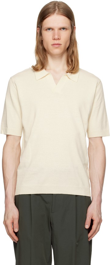 NORSE PROJECTS 灰白色 Leif Cotton Linen Polo 衫