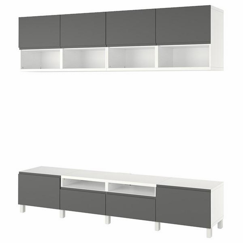 IKEA　テレビボード　ベストー BESTÅ ベストー テレビボード, ダークグレー/ベリスヴィ