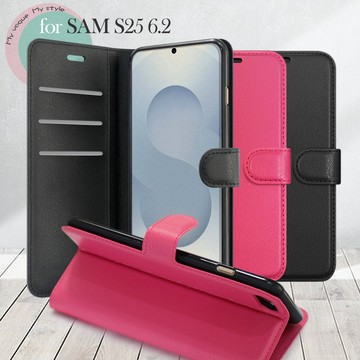 Dapad for Samsung Galaxy S25 6.2 百搭時代多卡式夾層皮套-黑