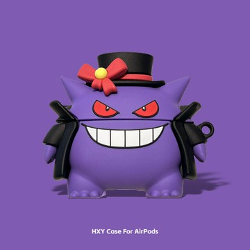 耿鬼寶可夢適用蘋果airpods4保護套pro2二代3三代藍牙耳機殼四代鑫弘-3C數碼