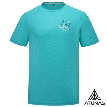 【ATUNAS 歐都納】男款POLARTEC POWER DRY透氣排汗短袖T恤A1TS2501M青石綠/抗臭/銀離子