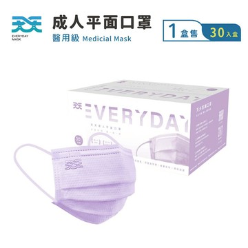 【天天】成人醫療平面口罩-漫紫-30入/盒