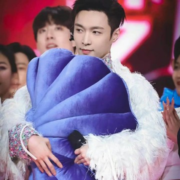 張藝興同款紫色貝殼抱枕大靠墊小眾設計毛絨玩具玩偶午睡枕禮物