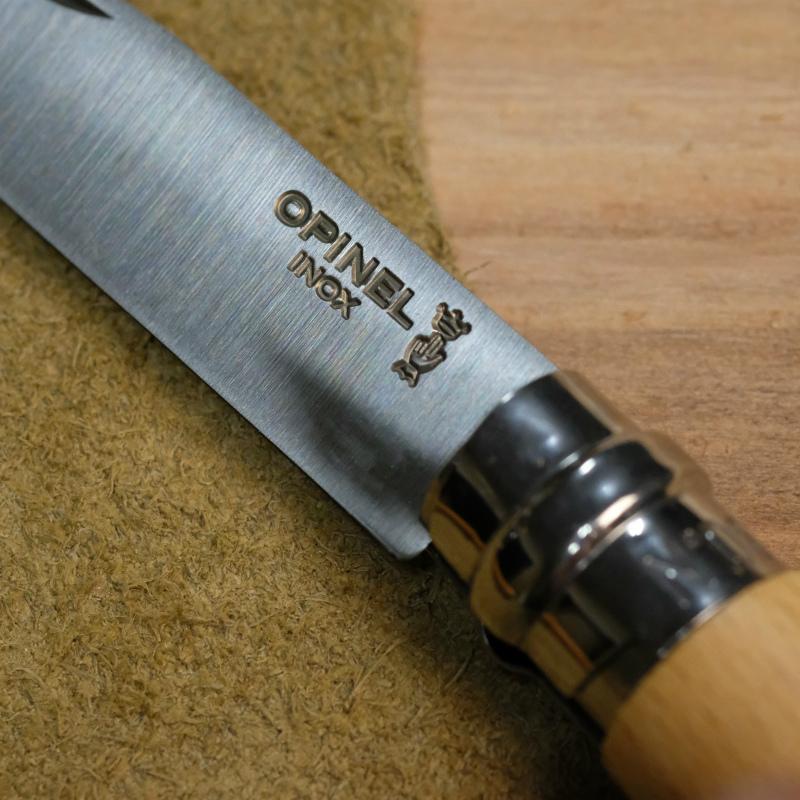 オピネル（opinel) ステンレス　no12　革紐付き