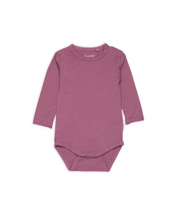 竹纖維長袖包屁衣(乾燥玫瑰)92cm