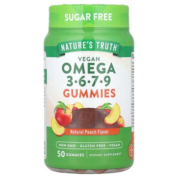 Nature's Truth, 全素 Omega 3-6-7-9 軟糖，天然桃子味，50 粒