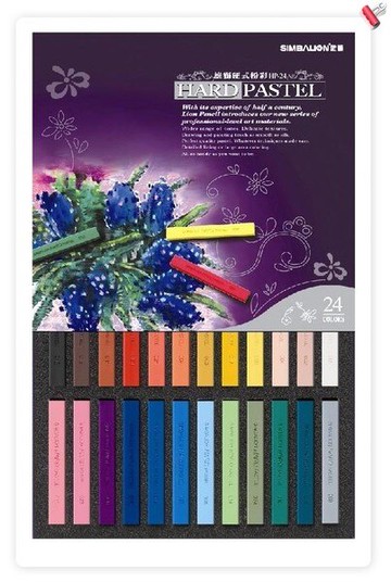 雄獅硬式粉彩條-24色入 / 盒