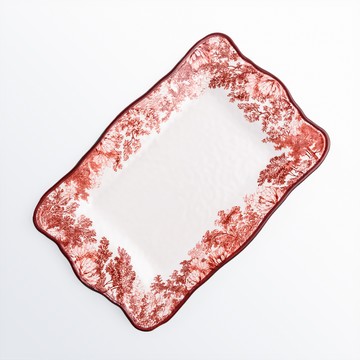 台灣 Vitamin M for Living 謎林奇遇 43公分 緋紅 長方托盤