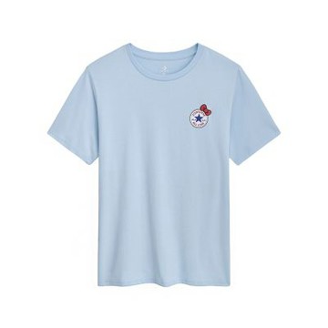 Converse Hello Kitty Chuck Patch Tee 短袖 男女款 水藍色 CVM5T516-C9E