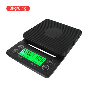 精品🌸帶定時器廚房秤的電子咖啡秤 3kg 0.1g 用於食物平衡稱重廚房配件數字 LCD