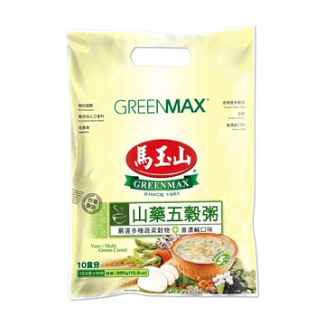 【馬玉山】山藥五穀粥(10入) 沖泡/穀物/高纖/高鈣/全素食/台灣製造