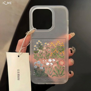 三星S24Ultra手機殼野生鮮花S23S22S21全包Note10/Note9軟S10E/S9