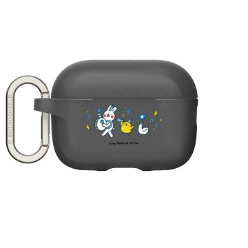 AirPods Pro 2 AirPods Case 黑 - 懶散兔與啾先生 Lazy Rabbit and Mr.Chu - music!