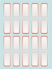 保護膜標籤LD-3032 14*26mm/200張