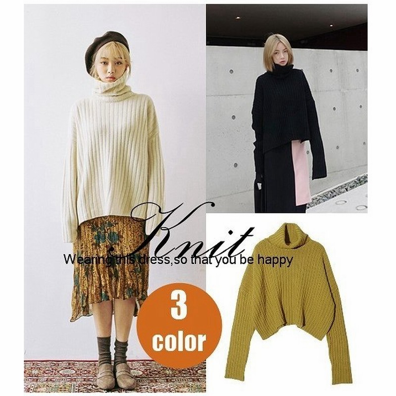 タートルネックニット タートルネックセーター タートルニット セーター レディース 秋冬 トップス 長袖 シンプル 無地 リブニット ざっくり ゆった 通販 Lineポイント最大0 5 Get Lineショッピング