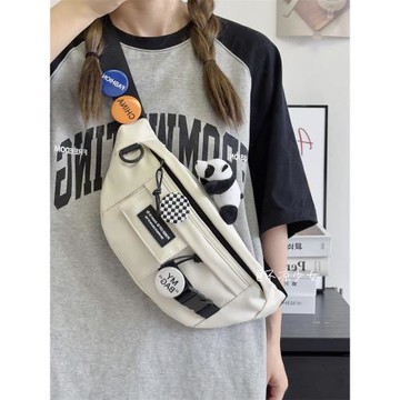 工裝小眾潮牌胸包男運動休閑腰包女日系ins學生簡約輕便斜挎背包