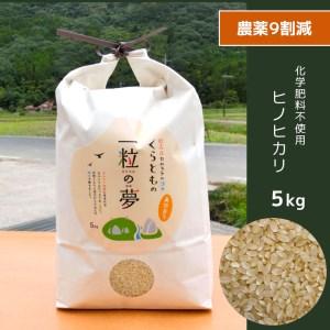 ふるさと納税 農薬9割減・化学肥料不使用 ヒノヒカリ(玄米) 5kg 山口県美祢市