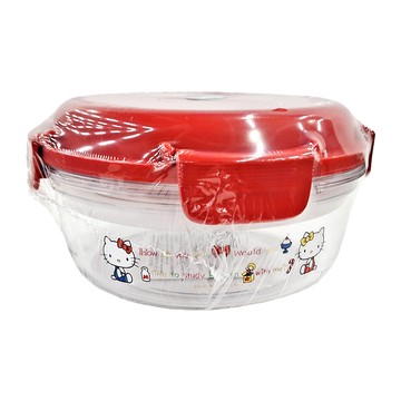 Hello Kitty 圓型 Tritan 密封保鮮盒  KS-7129 18 x 18 x 9.5cm 1L  1個