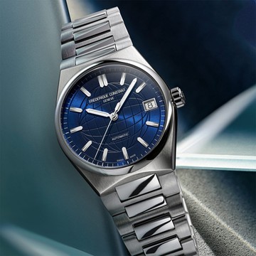 CONSTANT 康斯登 Highlife 海軍藍機械女錶 附贈橡膠錶帶 新年開運 送禮推薦 FC-303N2NH6B