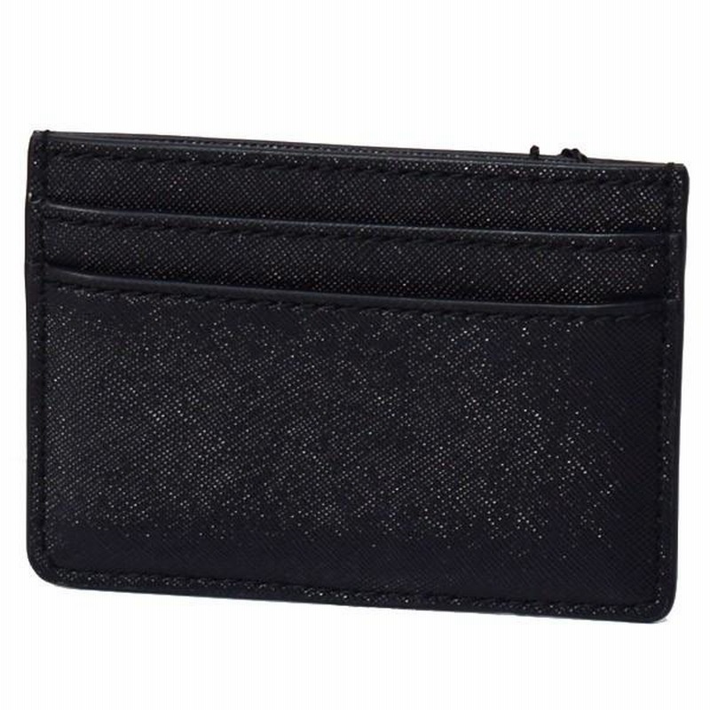 MARC JACOBS 黒 レザー 名刺入れ 黒 MARC くど JACOBS レザー 名刺入れ