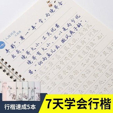 🔥臺灣出貨🔥練字帖 寫字帖 練字本 手寫體字帖 臨摹 成人凹槽行楷練字帖速成硬筆鋼筆男女生小清新初高中大學生練字本