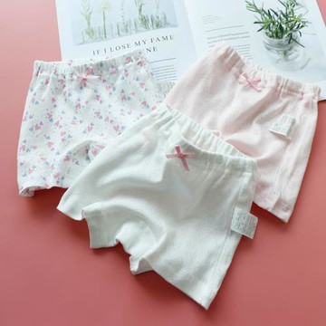 日系女童內褲 寶寶純棉薄款鏤空網眼平角四角褲 兒童居家底褲四季
