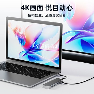 【全球優品匯】新品type-c擴展塢8合1鋅合金usbhub多功能集線器拓展塢電腦轉換器