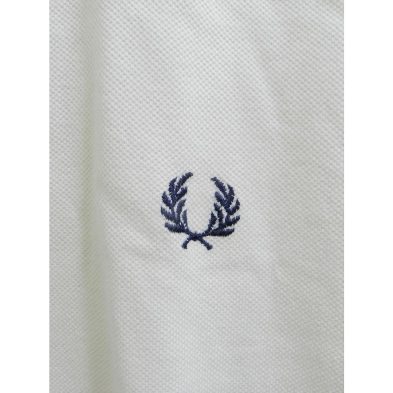 美品 英国製 フレッドペリー ライン ポロシャツ キナリ紺 S FRED PERRY