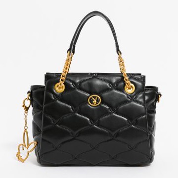 PLAYBOY - 三層式手提包附長背帶  Top-Notch系列 - 黑色