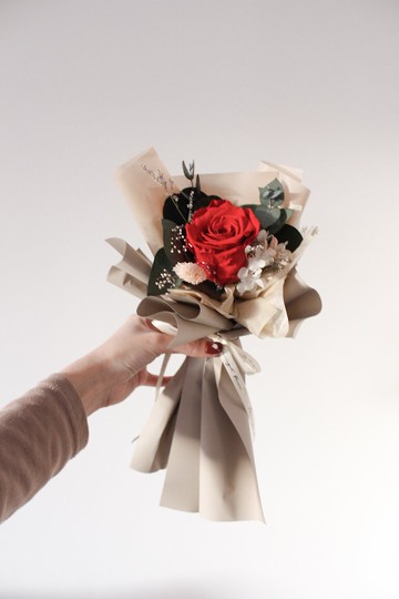 厄瓜多單朵永生玫瑰