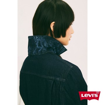 Levis Wellthread環境友善系列 寬鬆短版牛仔外套 精工花紋水洗 原色 女 A3029-0000 熱賣單品