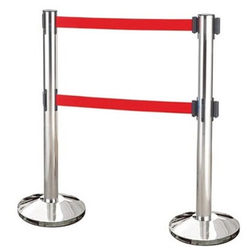 【量販2入】雙帶不銹鋼伸縮欄柱(錐盤)/E85A-2R 開店/欄柱/紅龍柱/排隊/動線規劃【領券滿額再折千12/31止】