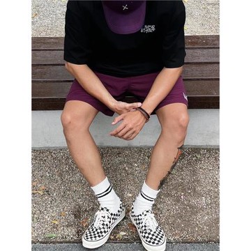 NEEDLES BEAMS聯名款蝴蝶刺繡短褲速干cityboy寬松休閑沙灘褲男潮