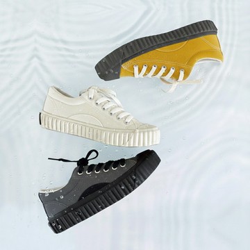 防潑水 男女經典素色帆布鞋 情侶休閒餅乾鞋 台灣製