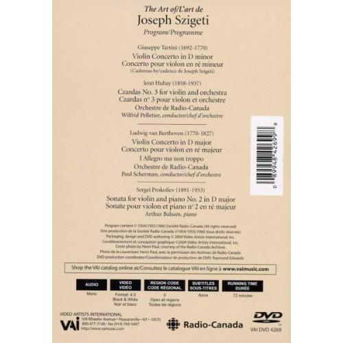 Joseph Szigeti Tartini, Prokofiev and Beethoven DVD Import