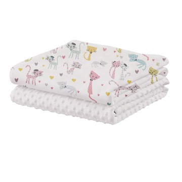 HABABY雙面魔豆毯貓咪款130x100cm