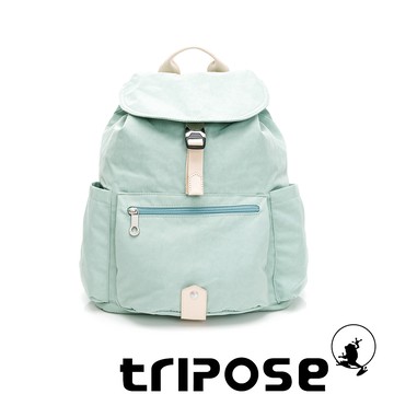 tripose MEMENTO微皺尼龍輕量後背包-大 薄荷綠