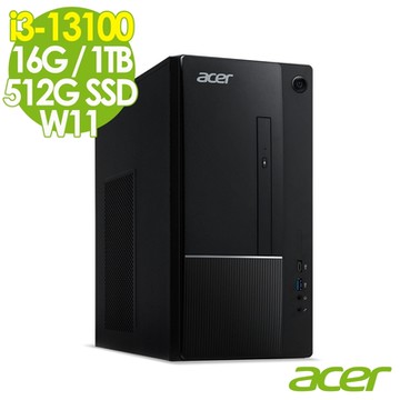 Acer 宏碁 Aspire TC-1770 家用電腦 (i3-13100/16G/1TB+512SSD/W11)
