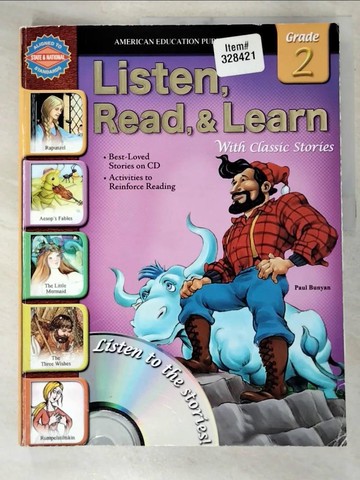【書寶二手書T5／語言學習_DVI】Listen, Read, & Learn with Classic Stories:Grade 2_Paul Bunyan
