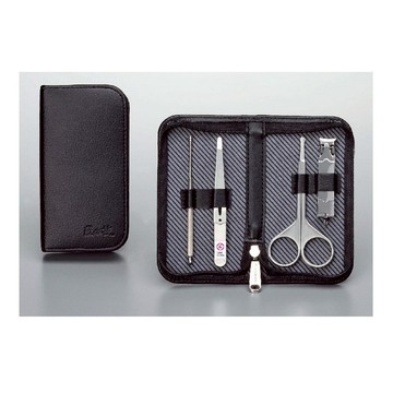 【海夫健康生活館】日本GB綠鐘 匠之技 鍛造鋼 修容4件組 旅行隨身包(G-3105)